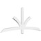 Ekena Millwork Davenport Architectural Grade PVC Gable Bracket, 84"W x 35"H x 2"D x 4"F, 10/12 Pitch GBP084X35X0204DAV00 - alternate 1